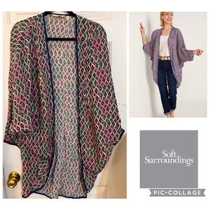 SOLD - Soft Surroundings Multicolor Alina Cocoon Topper - Size L/XL